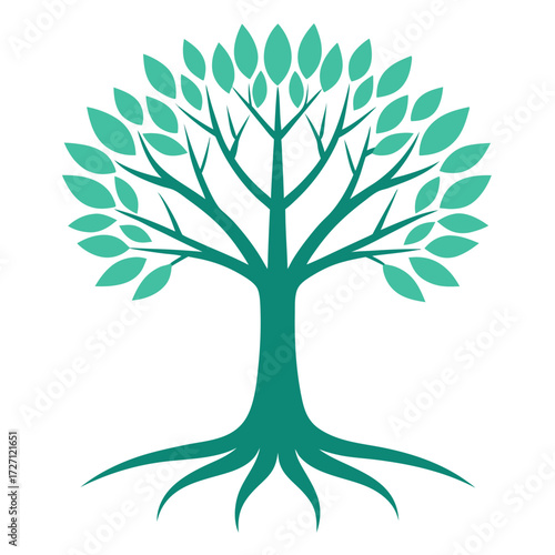 Tropical Plants Illuminated with Green and Blue Fluorescent Light. Rainforest Environment with Diamond shaped Neon Frame.
