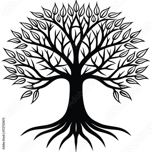 Tropical Plants Illuminated with Green and Blue Fluorescent Light. Rainforest Environment with Diamond shaped Neon Frame.
