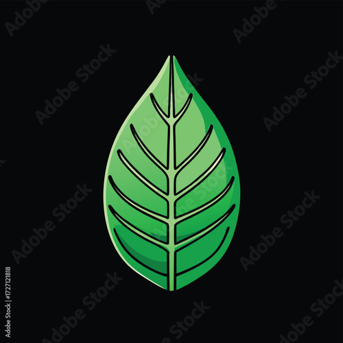 Tropical Plants Illuminated with Green and Blue Fluorescent Light. Rainforest Environment with Diamond shaped Neon Frame.
