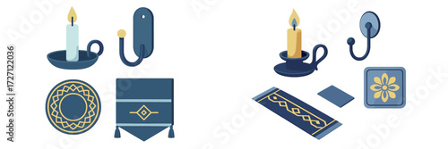 Decorative candle holders and wall accessories for enhancing home ambiance in elegant designs