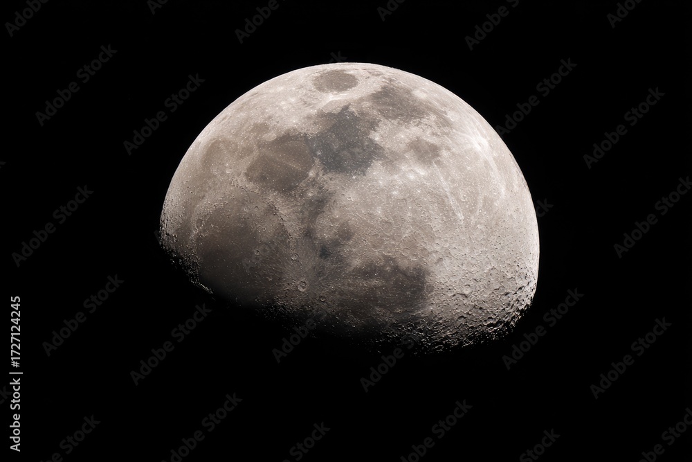 Fototapeta premium Close-up of a gibbous moon