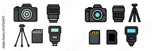 Camera equipment and accessories collection for photography enthusiasts and professionals