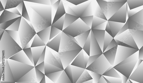 A vibrant composition of overlapping triangles and polygons in varying shades showcasing a captivating interplay of light and shadow.