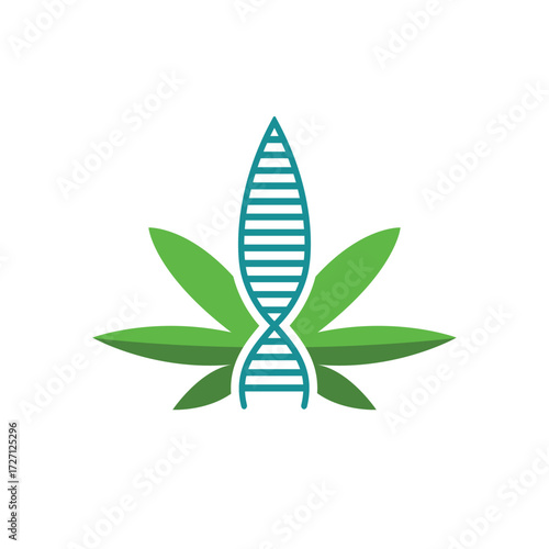 cannabis medical abstract logo modern style
