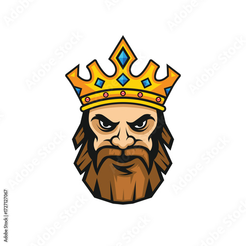 king abstract logo modern style