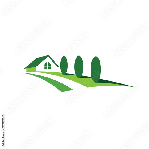 lawn care abstract logo modern style