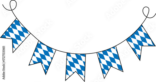 Festive Diamond Pattern Party - Celebration Garland Decoration