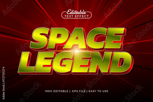 space legend editable text effect
