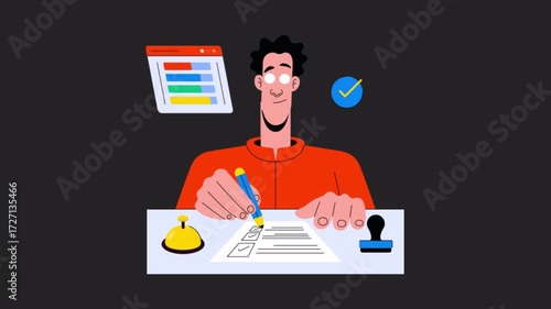 Checking Task List Animation Alpha Channel 