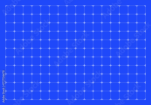 Cross Geometric Grid Pattern on Blue Background. Abstract Design Background.
