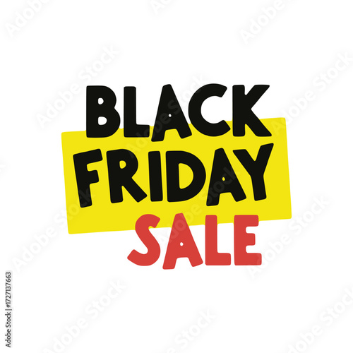 Black friday sale lettering design
