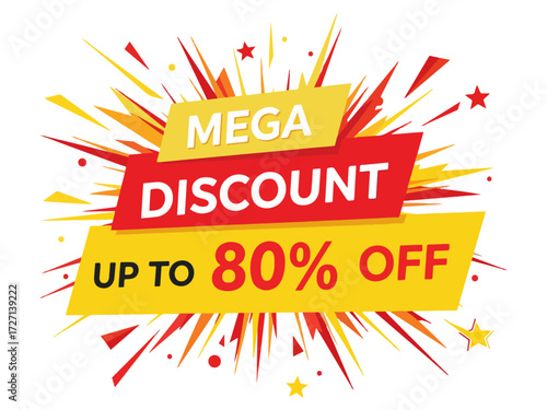 mega sale discount poster