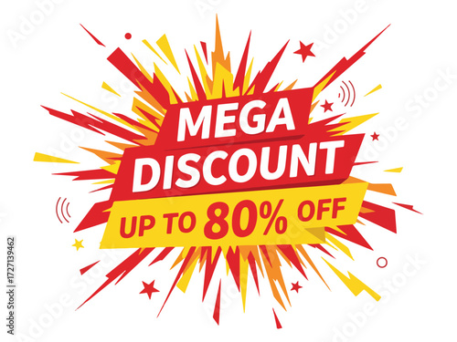 mega sale discount poster