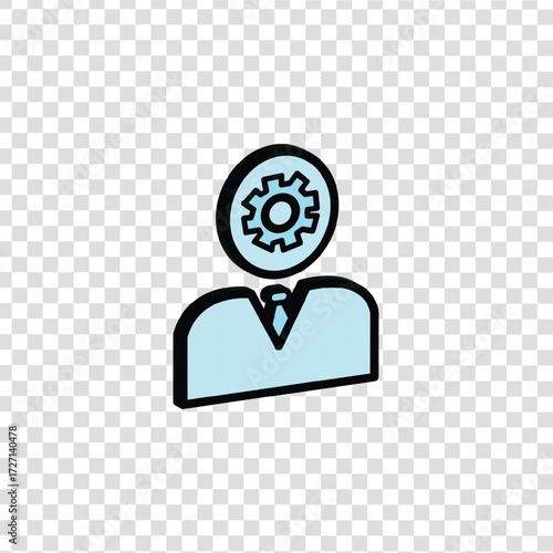 Medical professional icon PNG with transparent background, representing healthcare management, innovation, and hospital staff expertise.