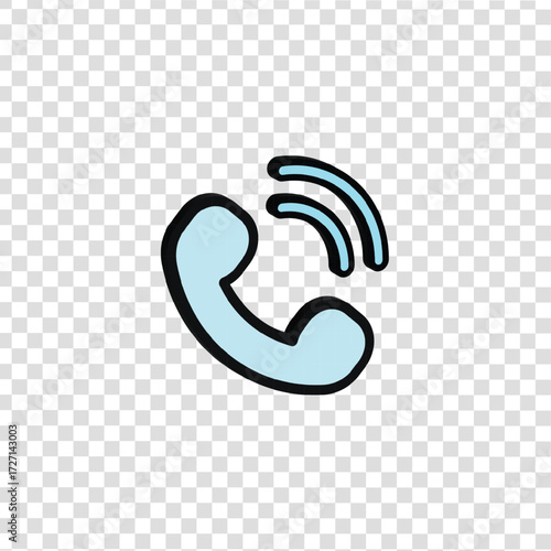 Medical hotline icon PNG with transparent background, representing emergency hospital calls, patient support, and consultation services.