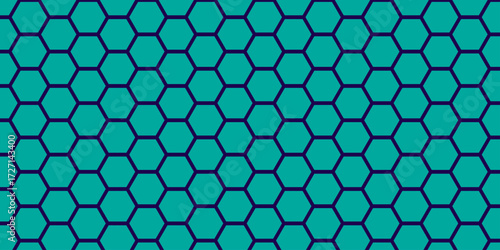  Abstract Blue Hexagon Pattern – Top View AI Design