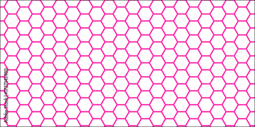 Modern White Honeycomb Geometric Tile Seamless Pattern for Textures