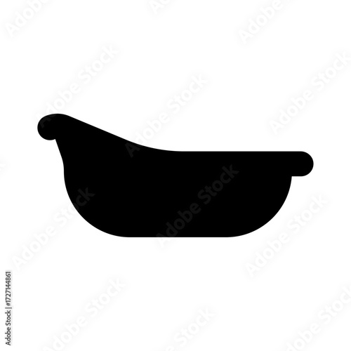 An illustration of a black icon of a newborn product on a white background