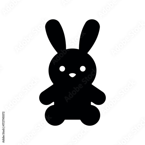 An illustration of a black icon of a newborn product on a white background
