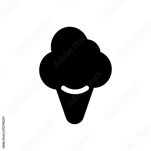An illustration of a black icon of a newborn product on a white background