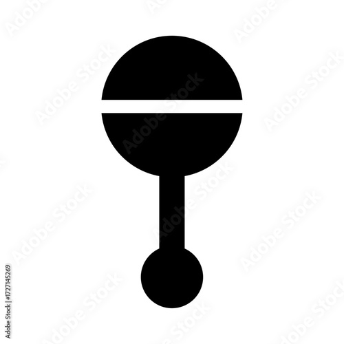 An illustration of a black icon of a newborn product on a white background