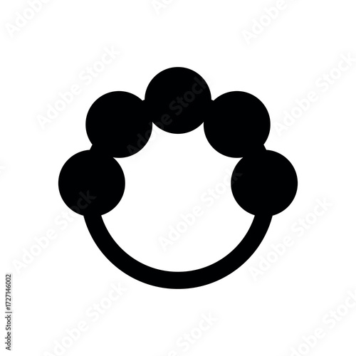 An illustration of a black icon of a newborn product on a white background