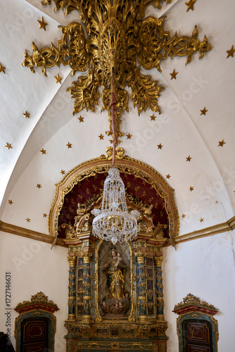 Old ancient abbey and church, seen in Aveiro, Portugal