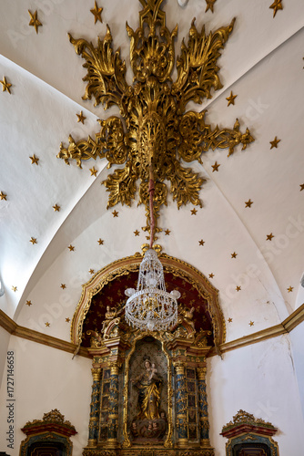 Old ancient abbey and church, seen in Aveiro, Portugal