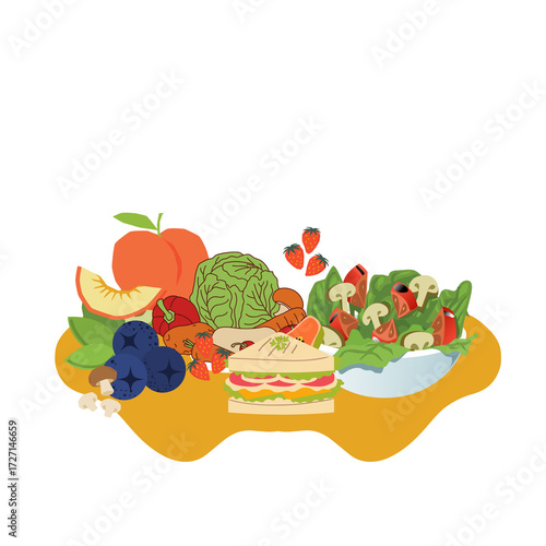 vegetables and fruits