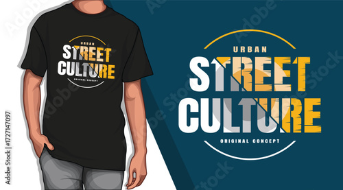 Urban Street Culture Typography Graphic T-shirt Design for Fashion and Lifestyle Apparel