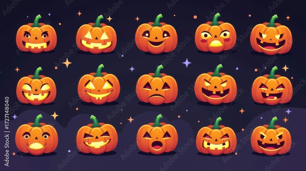 halloween pumpkin seamless pattern