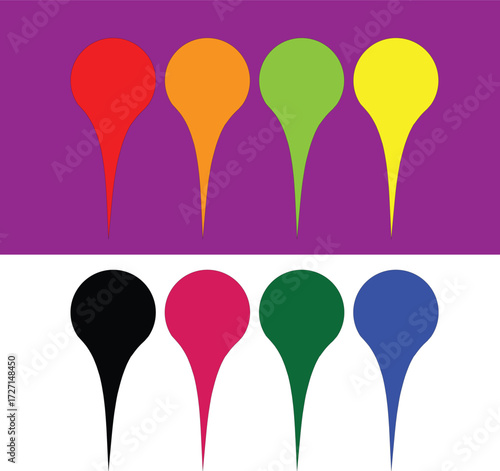 Set of colorful spoons design 