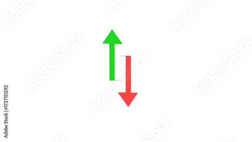 Free Download Red and green arrow up and down side with transparent background  - GFXLoad