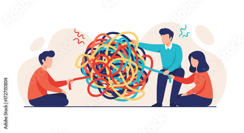 Teamwork to untangle complex problem solving and collaboration.