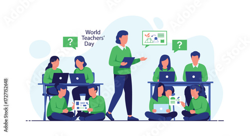 World Teachers Day Celebration Classroom Learning and Technology Integration.