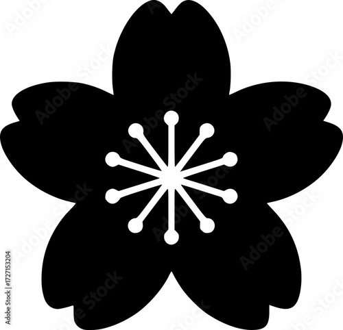 sakura icon flat vector icon
