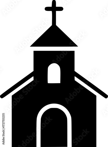 church icon flat vector icon
