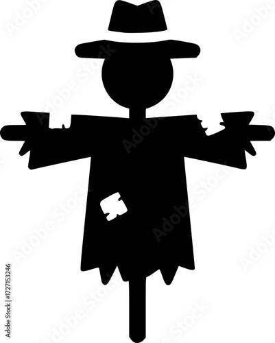 scarecrow icon flat vector icon
