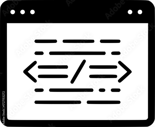 code editor icon flat vector icon
