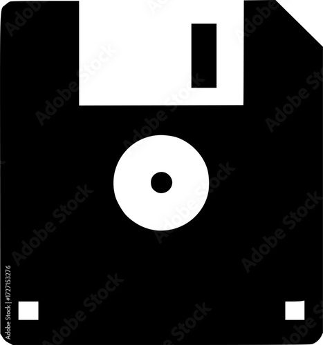 floppy disks glyph flat vector icon
