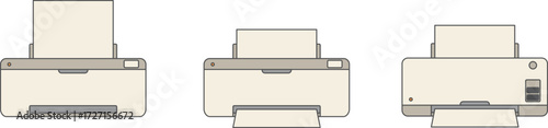Printer set for printing document design