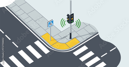 Smart traffic light system for pedestrian safety at crosswalks.