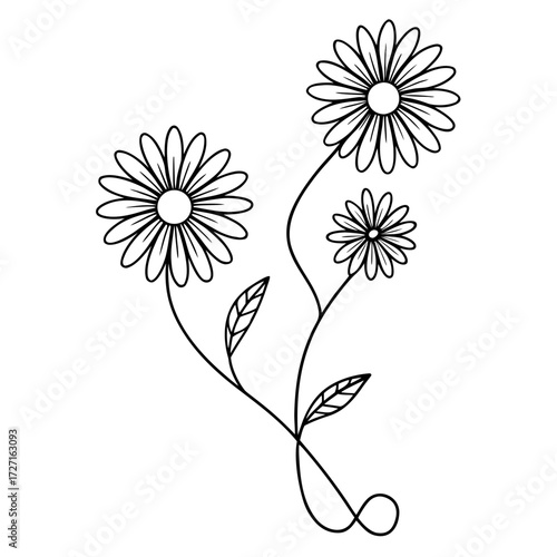 Daisy Chain Line Vector