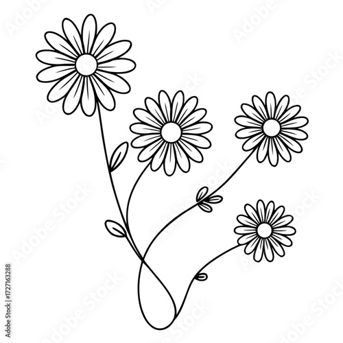 Daisy Chain Line Vector
