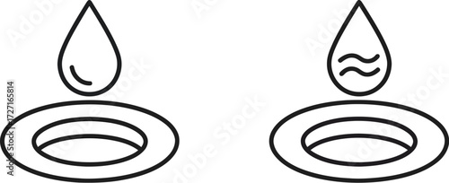 Oil Port and Coolant Port Vector Icons