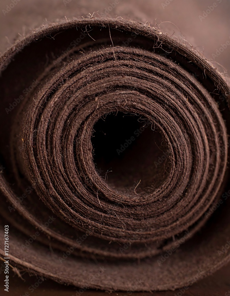 Naklejka premium Rolled Brown Leather