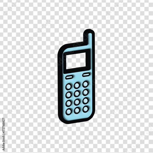 Medical communication icon in PNG format with transparent background, representing emergency contact or hospital hotline in modern flat style.