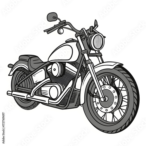 of motorcycle isolated on white background mooch