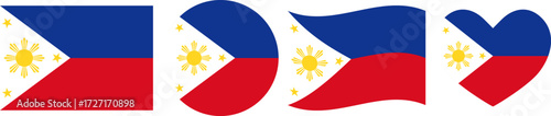 Philippines flag illustrator country flags symbol National Collection International  Set
