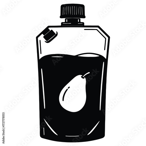 Organic pear puree in a pouch for babies and toddlers